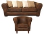 Salon tissu HDC PACK PAULA 3P + FAUTEUIL COLORIS WRANGLER