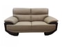 Canap� cuir EUROPE TERTIO 2 places taupe et brun