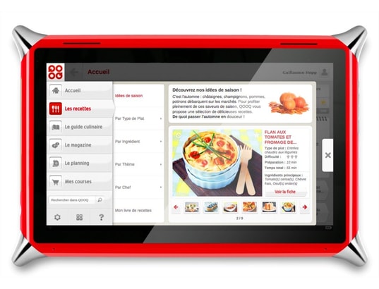 Tablette cuisine QOOQ v2 rouge