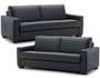 Salon cuir BRIANFORM FIRENZE 3 places + 2 places noir