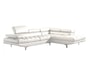 Canap� cuir EUROPE DISCO angle droit blanc