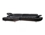 Canap� cuir EUROPE DISCO angle gauche noir