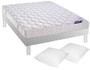 Ensemble 2 personnes DUNLOPILLO Lit INT10 160 x 200 pied blanc