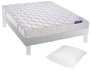 Ensemble 1 personne DUNLOPILLO Lit INT10 90 x 190 pied blanc