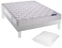 Ensemble 1 personne DUNLOPILLO Lit INT20 90 x 190 pied blanc