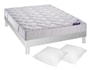 Ensemble 2 personnes DUNLOPILLO Lit INT40 160 x 200 pied blanc