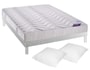 Ensemble 2 personnes DUNLOPILLO Lit INT30 160 x 200 pied blanc