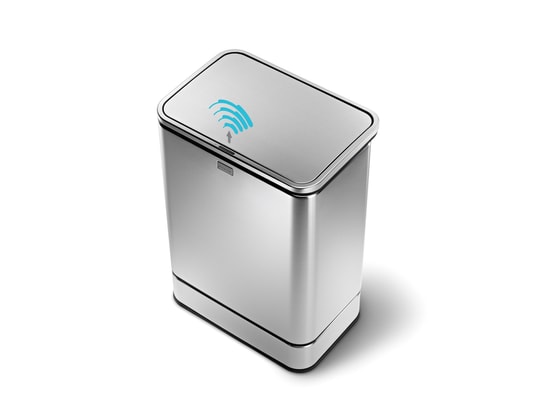 Poubelle One Touch SIMPLEHUMAN a capteur 40L inox brosse ST2000INT