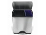 Poubelle � p�dale SIMPLEHUMAN recyclage 30/16L inox brosse CW1830