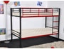 Lit superpos� LIGNE UBALDI Twinny rouge et noir + Melissa 90