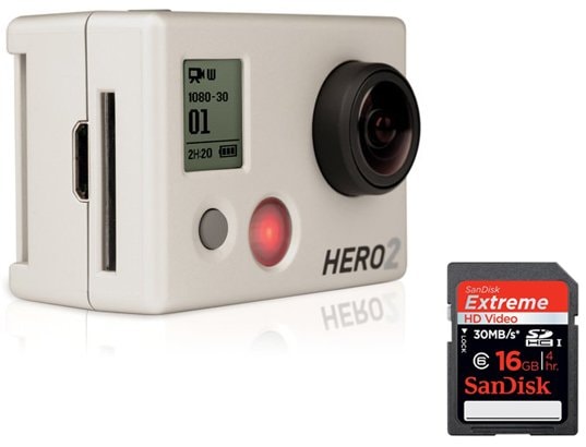 Cam�scope carte m�moire GOPRO HD HERO 2 Motorsports + SDHC 16 Go