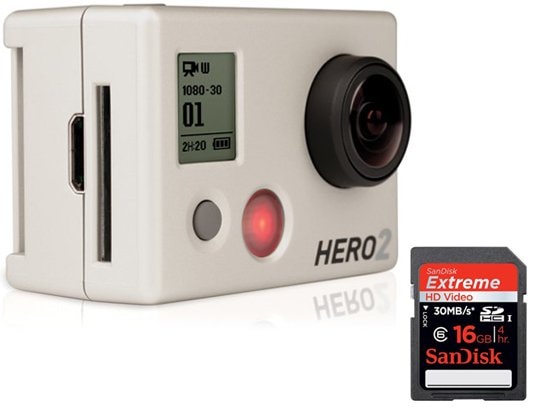Cam�scope carte m�moire GOPRO HD HERO 2 Outdoor + SDHC 16 Go