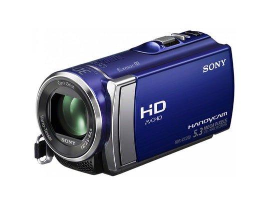 Cam�scope carte m�moire SONY HDR-CX200EL bleu