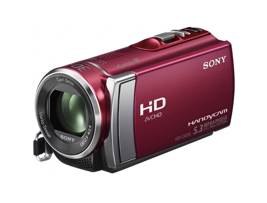 Cam�scope carte m�moire SONY HDR-CX200ER rouge