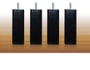 Jeu de pieds Carr� MRG Carre 50 x 150 laque noir 8mm