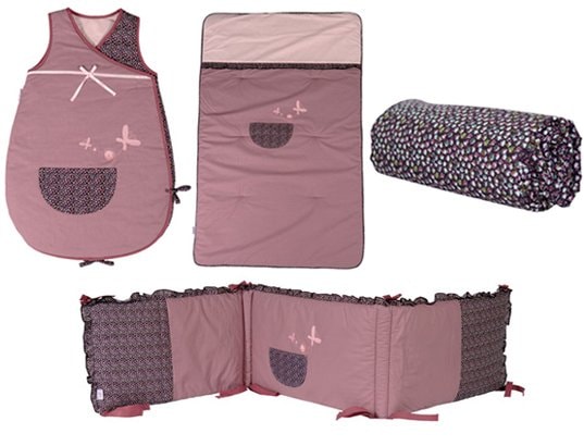 Ensemble literie b�b� P'TIT BASILE Ensemble de lit bebe theme LILI