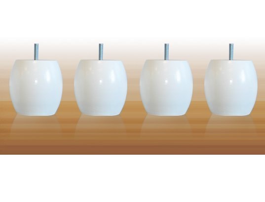 Jeu de pieds Boule MRG Boule 95 x 95 laque blanc 8mm