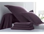 Parure de lit housse de couette LIGNE UBALDI Parure 260x240 cassis taie oreiller 65