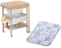 Table � langer baignoire GEUTHER Hanna naturel+matelas lapins