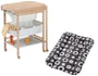 Table � langer baignoire GEUTHER Hanna naturel+matelas cercles