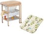 Table � langer baignoire GEUTHER Hanna naturel+Matelas papillons