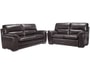 Salon cuir LIGNE UBALDI Pack Chianti 3+2 places noir