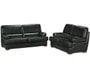 Salon cuir LIGNE UBALDI Pack Alessandra 3+2 places noir