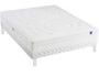 Ensemble 2 personnes MERINOS Lit Talca 140x190 pieds blanc