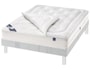 Ensemble 2 personnes MERINOS Lit Asmara+ 140x190 pieds blanc