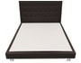 Lit d�co UB DESIGN Chatel 140x190 + tdl Valberg 140cm PU chocolat