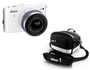 Appareil photo Hybride NIKON 1 J3 blanc + 10-30 mm avec housse