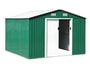 Abri de jardin m�tal LAMS 772828 vert et blanc 5.30m2