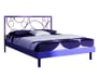 Lit d�co RESISTUB Lit Amira Somico 140x190 lilas/lilas