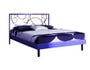 Lit d�co RESISTUB Lit Amira Somico 160x200 lilas/lilas