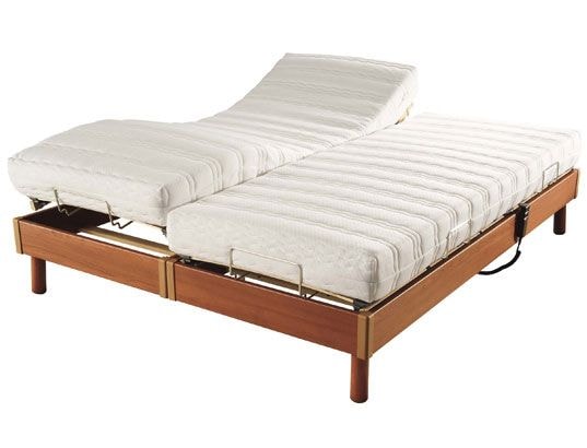 Matelas + Sommier 2 x 80 x 200 EBAC PACK ONDES