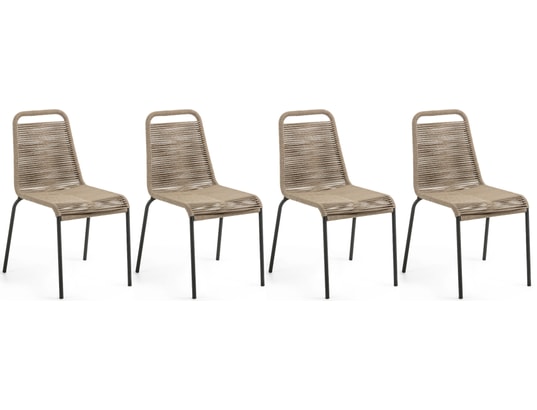 Glenville lot 4 chaises beige