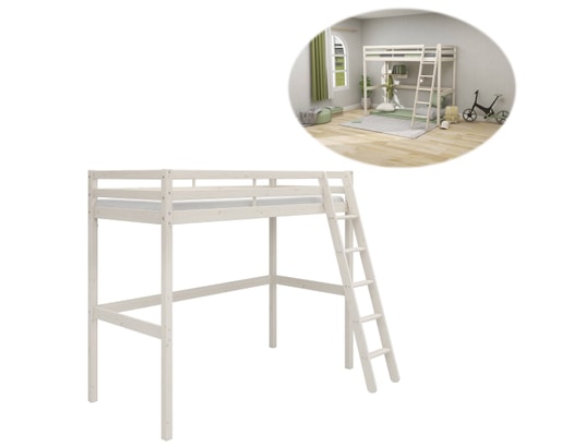 Lit haut Actim 90x190 blanchi