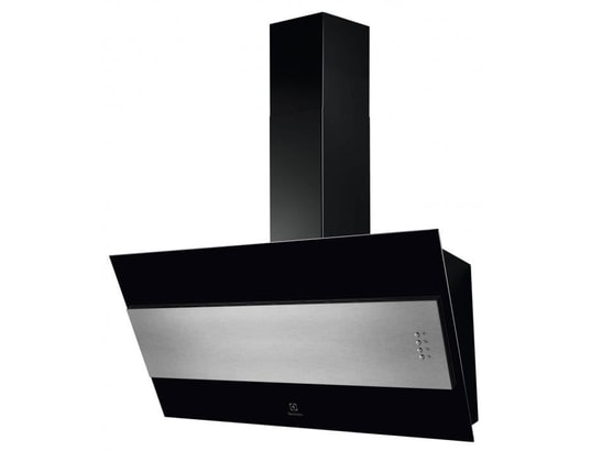 LFV319Y Série 600 Pan Incliné Noire Inox 90 cm