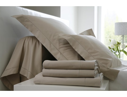 Drap housse 200x200 chanvre satin de coton