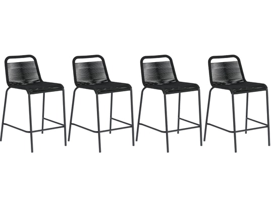 Glenville 4 tabourets noirs hauteur 88cm