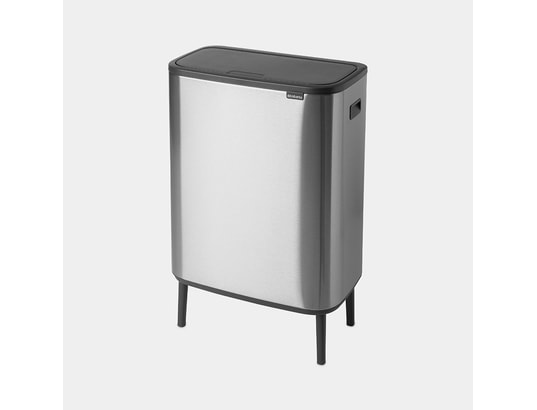 Bo Touch Bin HI, 2 x 30L - Matt Steel