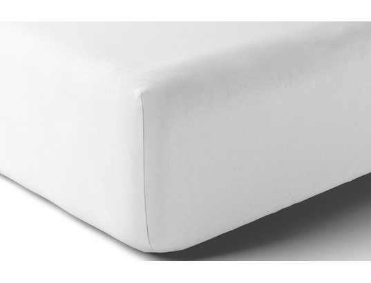Drap housse Vexin 140x200cm blanc Percale 80F