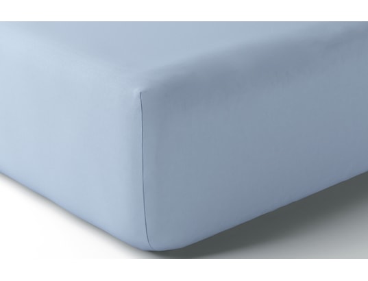 Drap housse Vexin 140x190cm azur Percale 80F