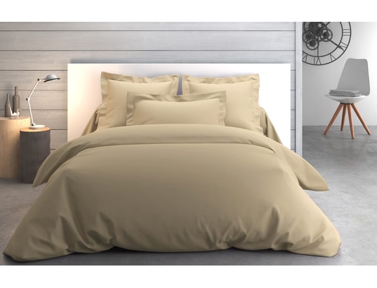 Housse couette Vexin 260x240cm grege Percale 80F