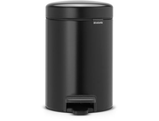 NewIcon Poubelle à Pédale, 3L - Matt Black