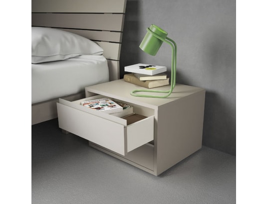 Filo 2 tiroirs mélaminé tortora