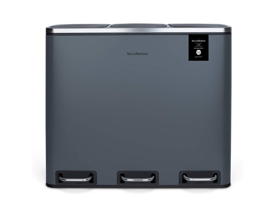 Poubelle de tri 3 x 18L - N°984 édition gris foncé