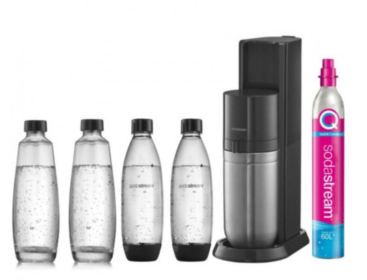 Machine DUO Noire Pack 4 bouteilles