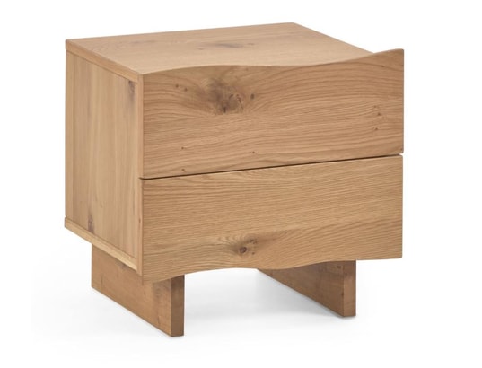 Rasha 2 tiroirs contreplaqué chêne naturel