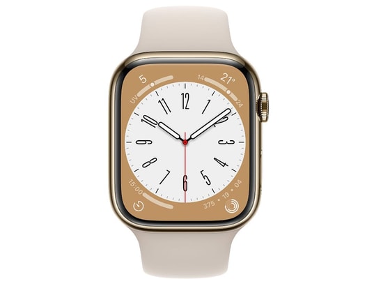 Watch 8 Acier 45mm 4G Or/Bracelet lumiere stell.